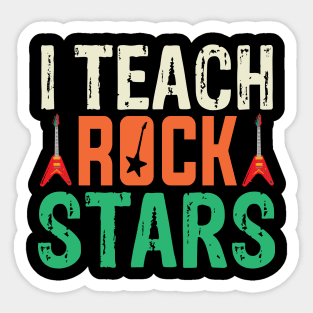 i teach rockstars music teacher back to school Sticker